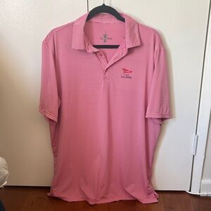 US Open Red/Pink Stripped Polo Shirt